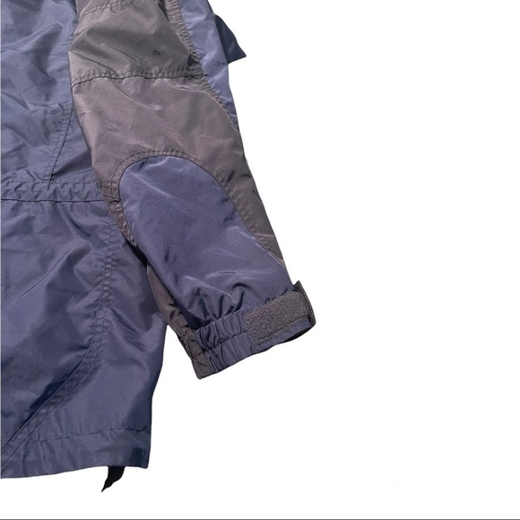 Columbia Size L Blue Wind Breaker Water Proof Jacket Coat Black Zip Up Men - Picture 4 of 9